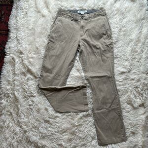Amazon Essentials Khaki Flat Front Bootcut Pants Size 30 x 29